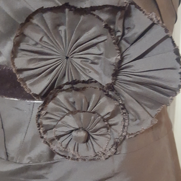 BCBGMAXAZRIA SILK TAFFETA MAHOGANY DRESS - Picture 9 of 9